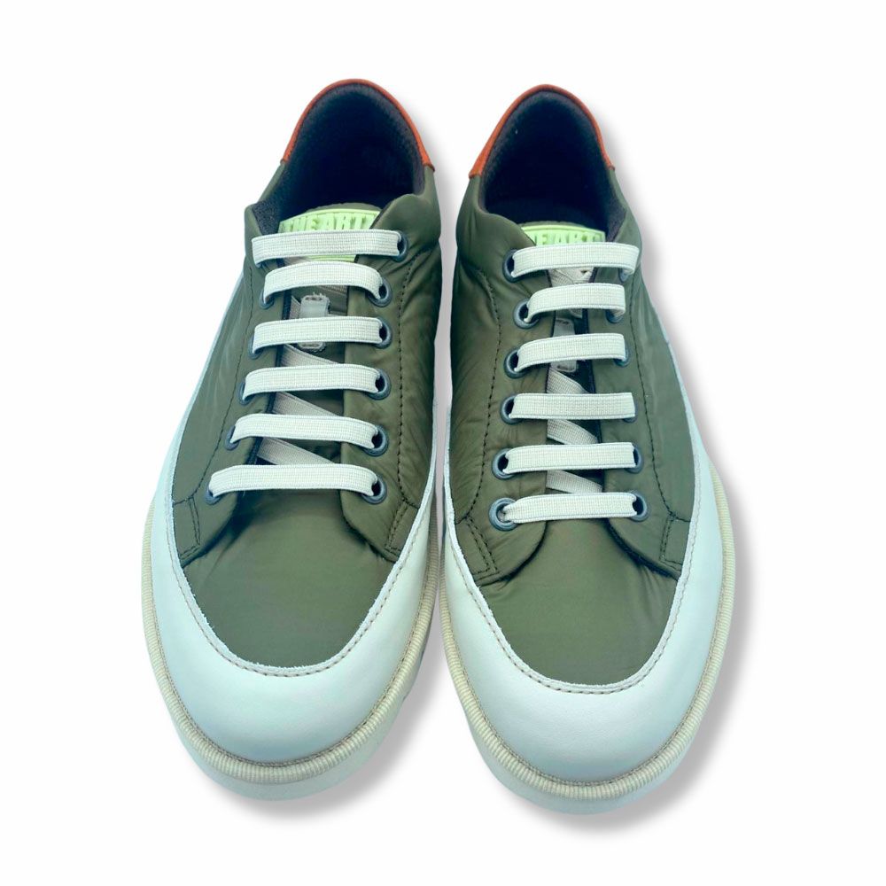 Frente zapatos Ontario nylon verde para hombre de ART. Zapatos de nylon color verde para hombre de la nueva colección Art Metropolian Shoes.