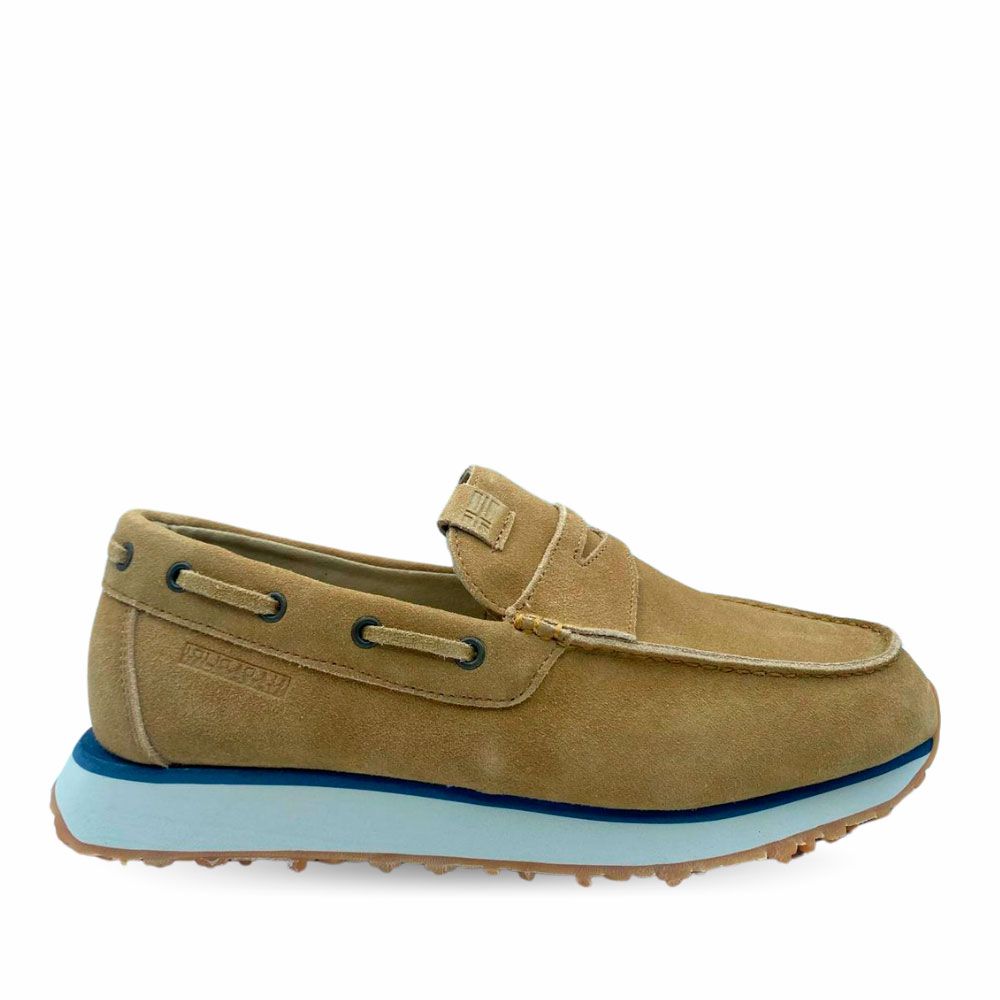 Mocasines Shard de ante color camel para hombre de la nueva colección Napapijri.