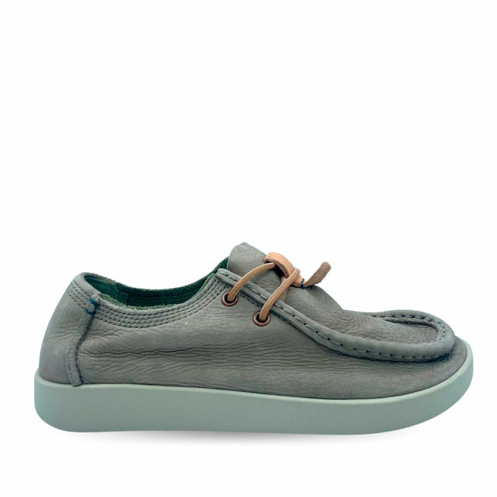 Mocasines casual Kwahu de piel color gris de Satorisan para hombre.