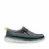 Mocasines de tejido azul con cordones y suela de goma ligera de Jeep para hombre.