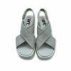 Sandalias cruzadas beige con plataforma y tacón bloque de Art.