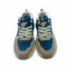 Zapatillas deportivas para hombre en piel color azul y camel de Jeep.