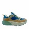 Zapatillas deportivas para hombre en piel color azul y camel de Jeep.