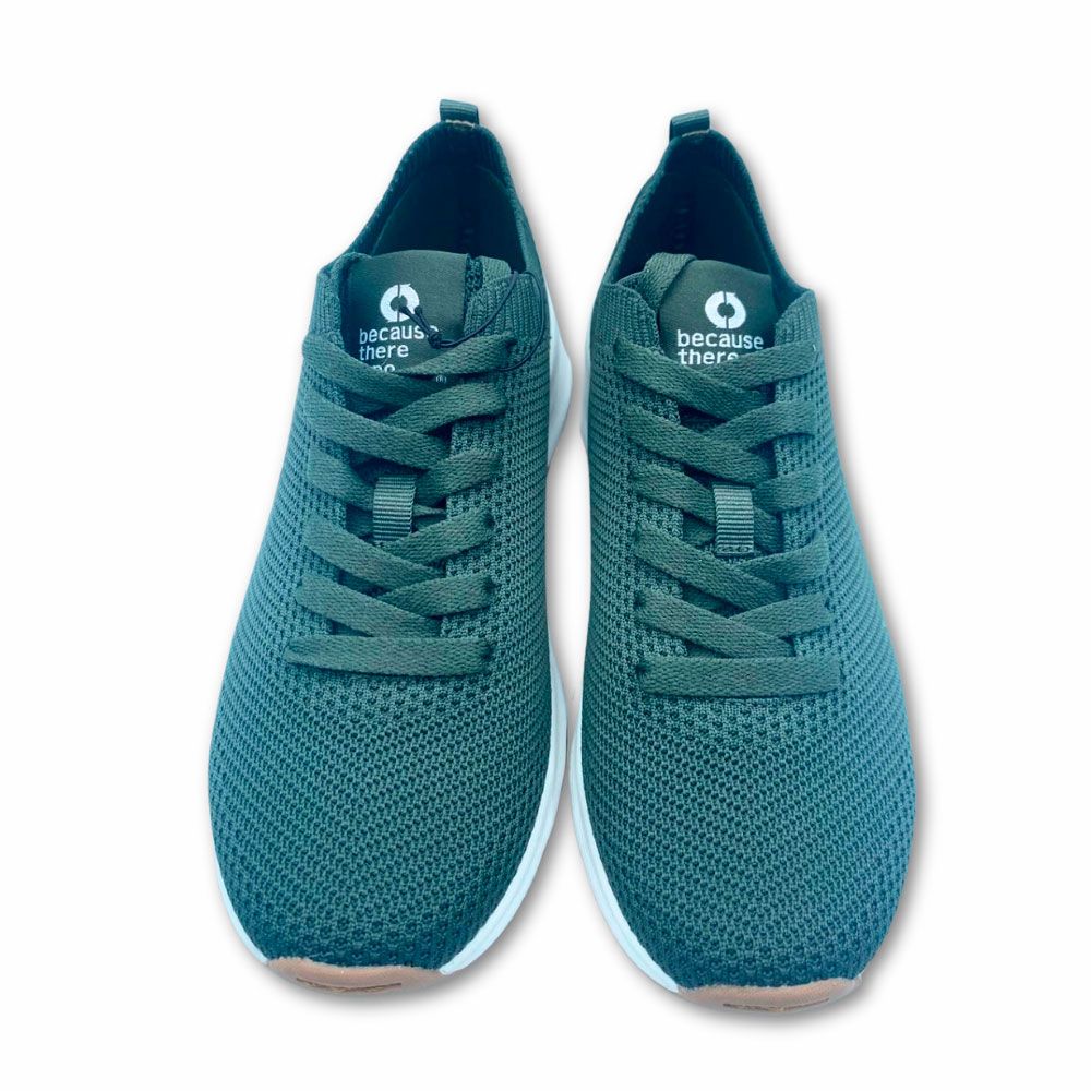 Zapatillas ecológicas de punto verde caqui para hombre de la nueva colección de Ecoalf.