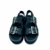 Sandalias negras con doble hebilla y plataforma de Art.