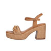 Sandalias camel & plataforma elegantes con tacón