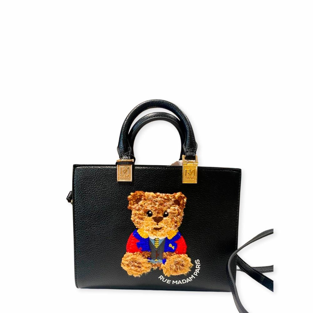 Bolso Marvin mini tote color negro de la nueva colección de Rue Madam París.