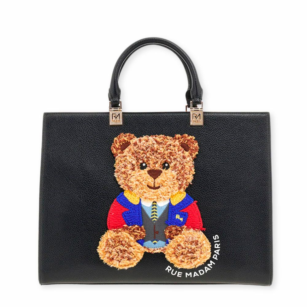 Bolso Marvin tote color negro de la nueva colección de Rue Madam París.