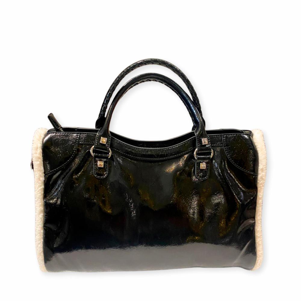 Bolso Shine tote metal black de la nueva colección de Rue Madam París.