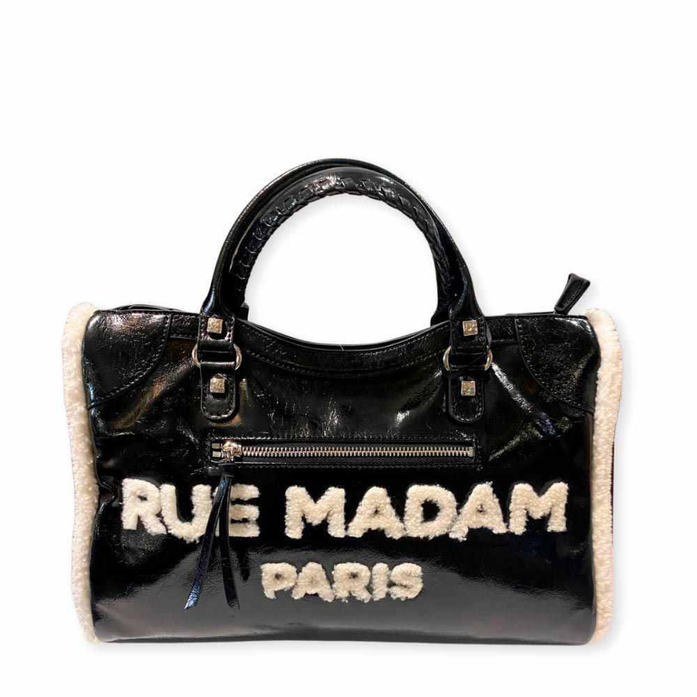 Bolso Shine tote metal black de la nueva colección de Rue Madam París.