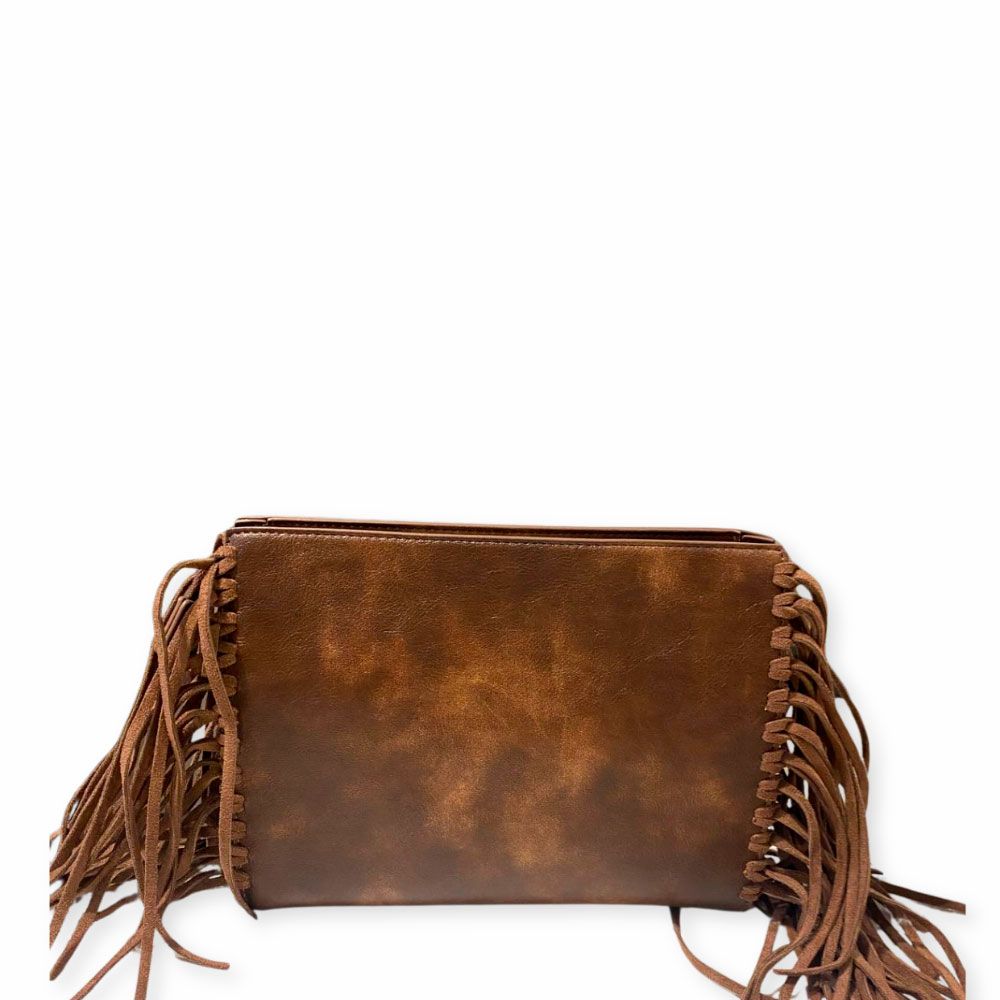 Bolso Texas Clutch vintage brown nueva colección de Rue Madam París en Carmen Shoes Torrelavega.