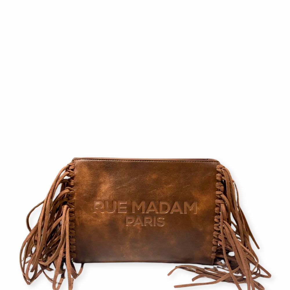 Bolso Texas Clutch vintage brown nueva colección de Rue Madam París en Carmen Shoes Torrelavega.