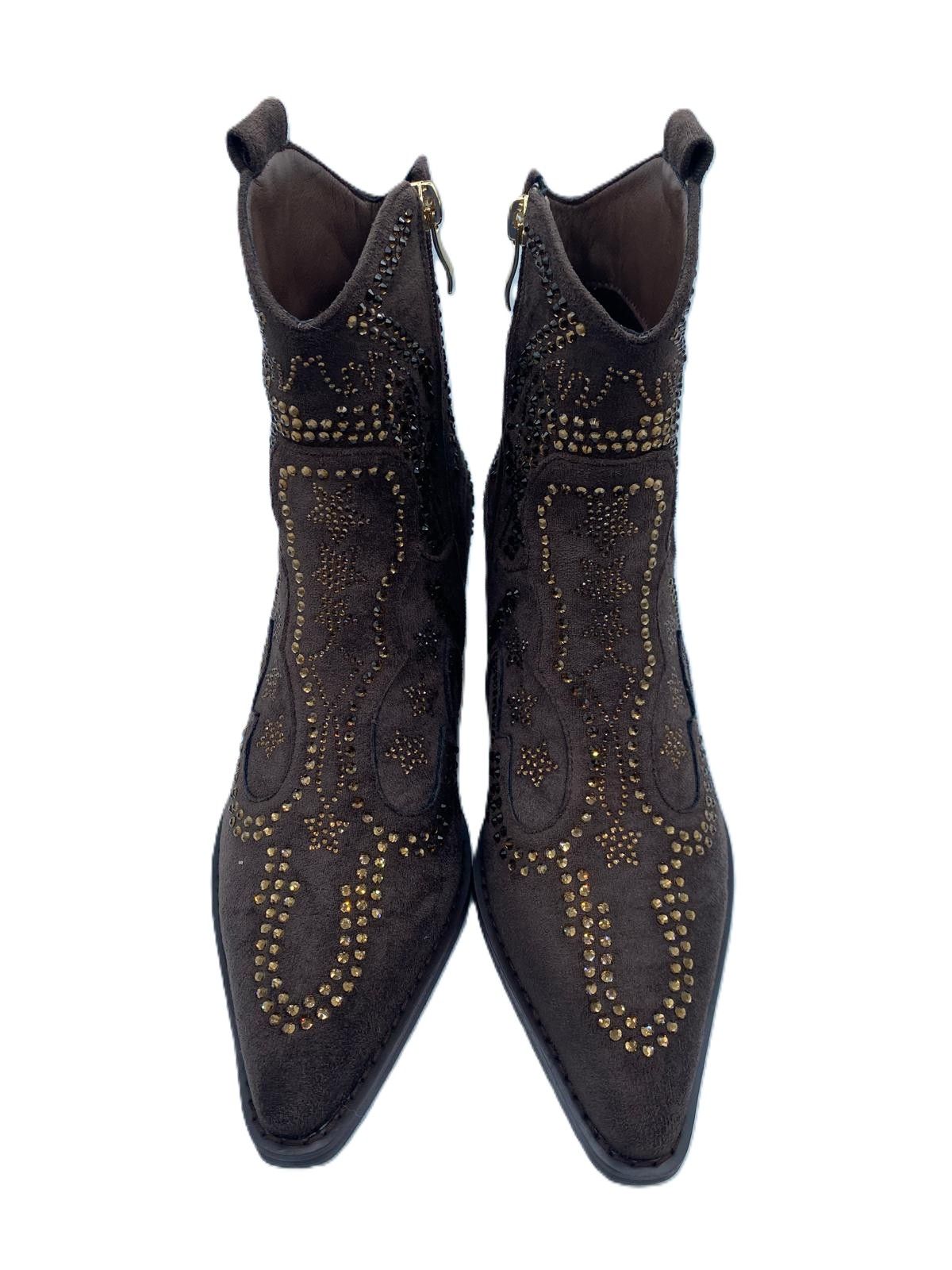 Botin campero con brillantes 045