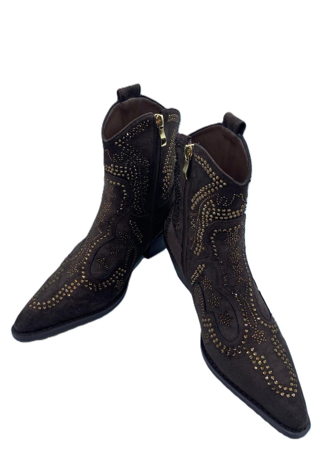 Botin campero con brillantes 046
