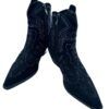 Botin campero con brillantes negro 049