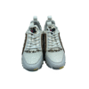 Sneakers en grabado blanco y ribeteado leopardo 032
