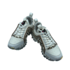 Sneakers en grabado blanco y ribeteado leopardo 033