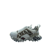 Sneakers en grabado blanco y ribeteado leopardo 035