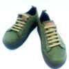 Zapato de cordón en piel nobuck - verde 0006