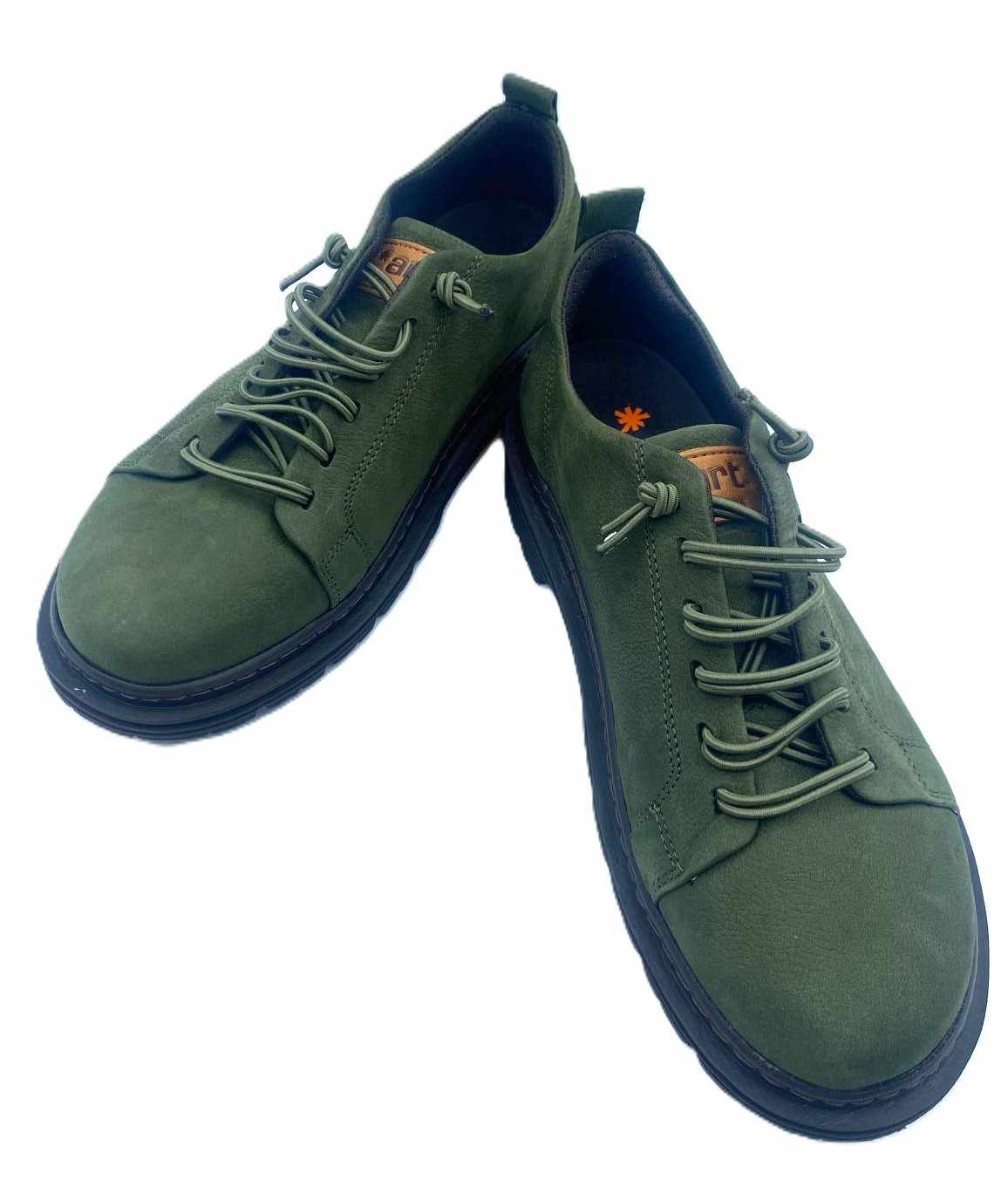 Zapato de sport en nobuck - Verde 0026
