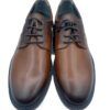 Zapatos de cordones, de corte blucher para hombre - Brandy 0003