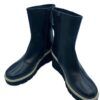 Bota de cuña con adorno beige - Negro 0036