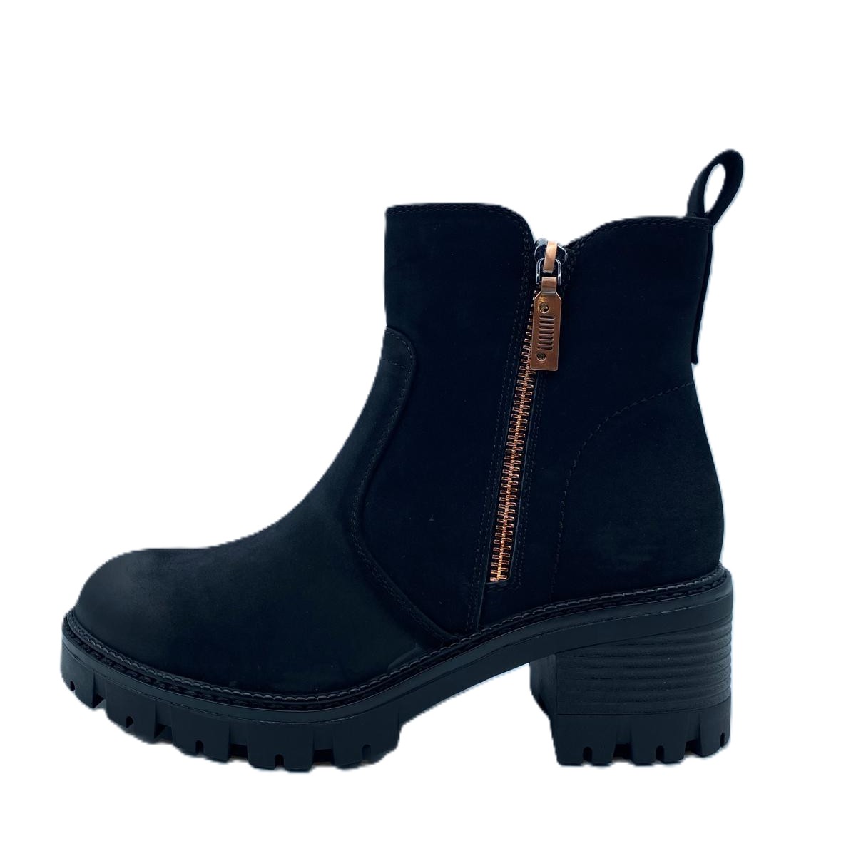 Botin de ante negro para chica 014