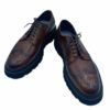 Zapato de hombre de cordones con grabado - marrón brandy 0052