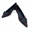 Zapato de salon tacon bajo burdeos 0008