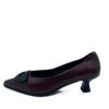 Zapato de salon tacon bajo burdeos 0009