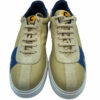 Zapatilla de hombre con cordones - Beige y azul 000