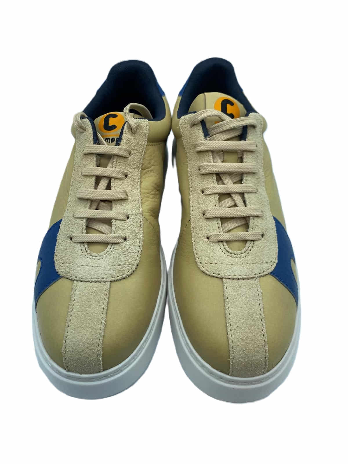 Zapatilla de hombre con cordones - Beige y azul 000