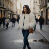 Outfit chica llvando chaqueta Yak animal del Tibet - Carmen Shoes