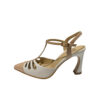 Zapato bicolor en blanco y nude JONI