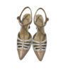 Zapato bicolor en blanco y nude JONI frente