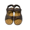 Sandalia con tira ajustable para hombre marron frente