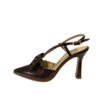 Zapato marrón chocolate con brillos metalizados JONI