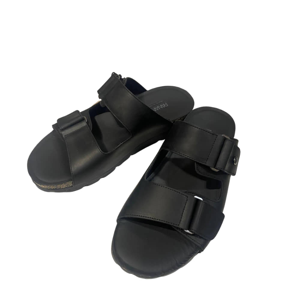 Sandalia zueco Panamá Jack negro perfil