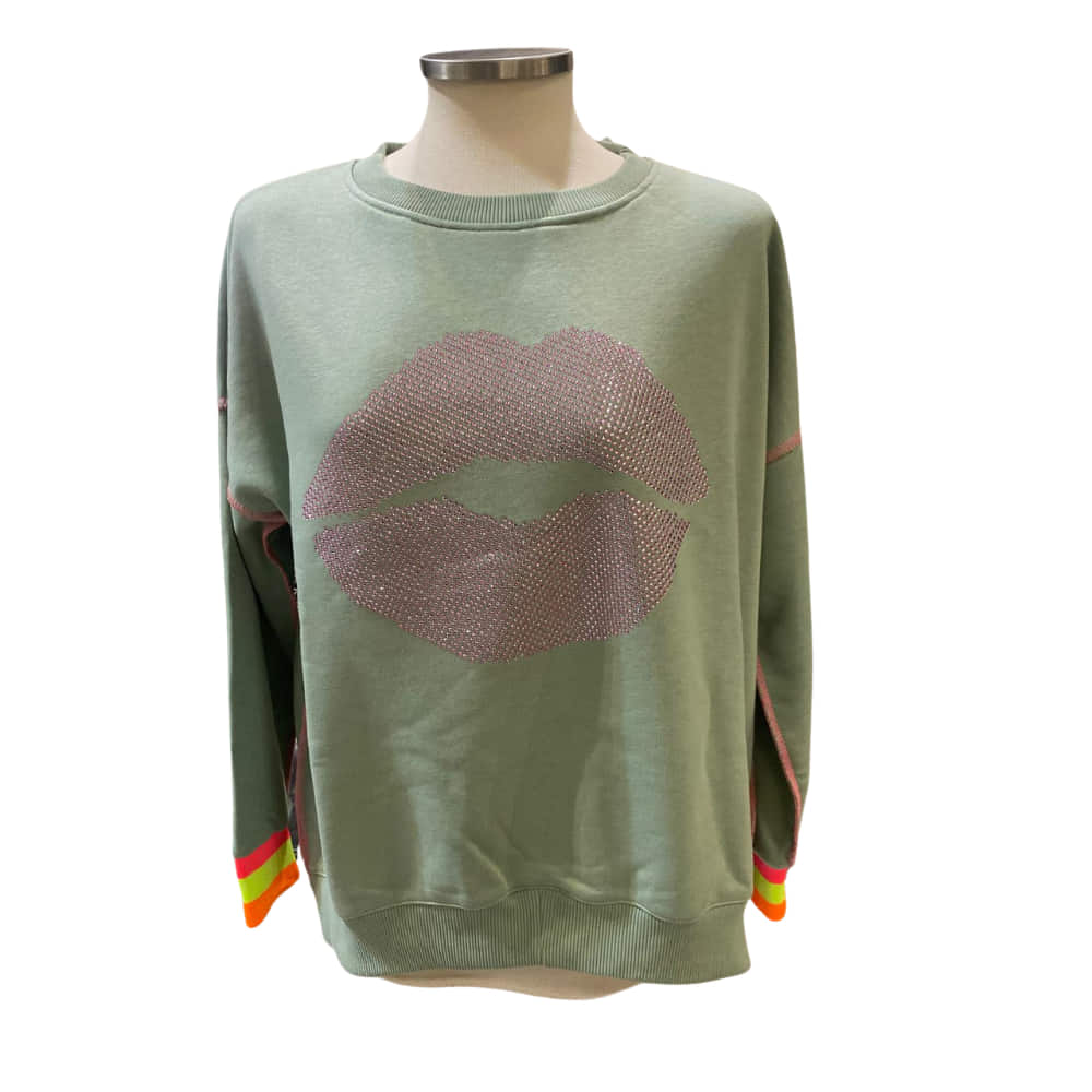 Sudadera AMORE temporada para mujer en verde