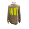 Sudadera HI marrón con Strass trasera Sudadera HI marrón con Strass trasera