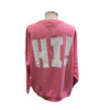 Sudadera temporada para mujer en rosa con brillos parte trasera