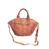 Bolso capazo de hombro Lewis tono cuero parte trasera