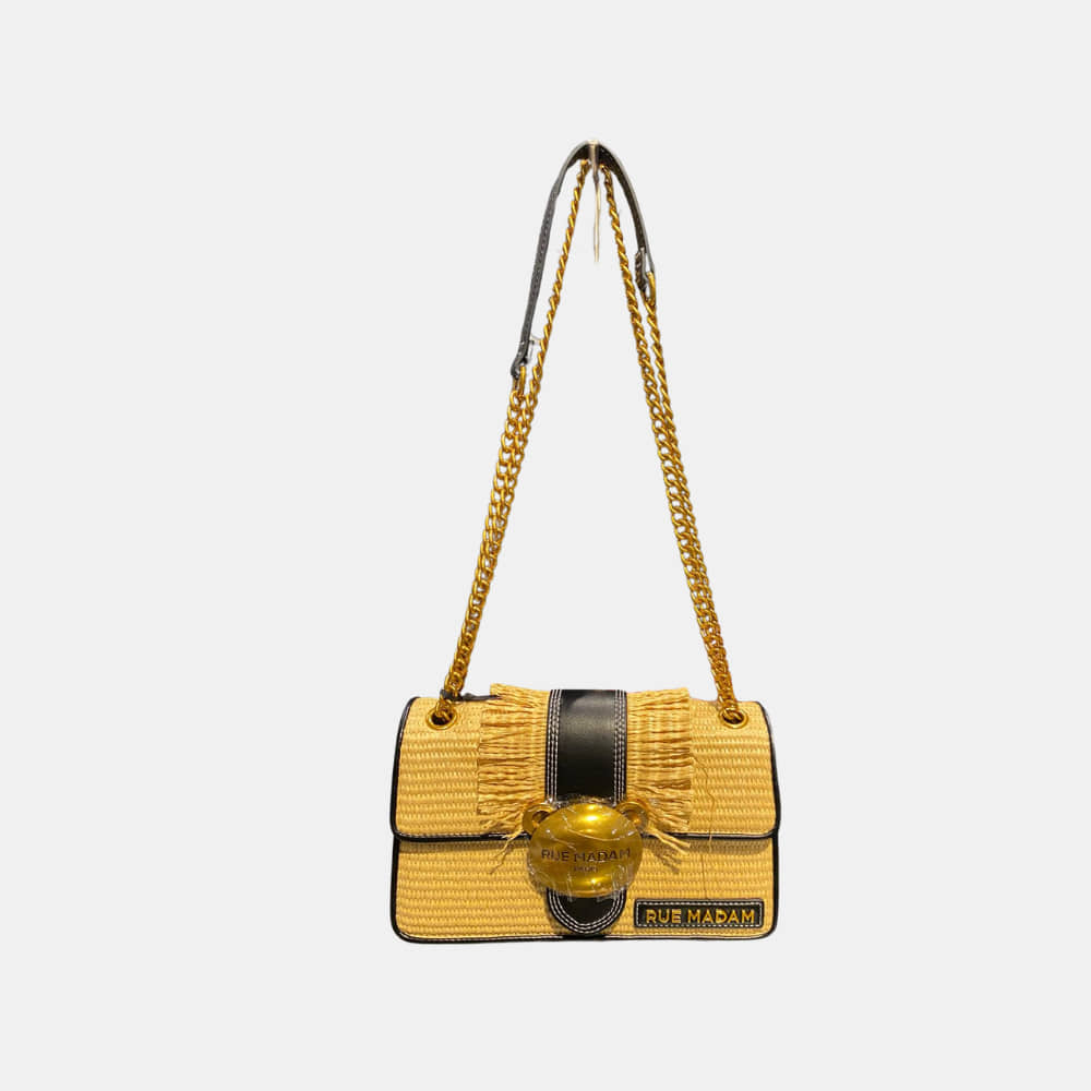 Bolso de Rafia Negro RUE MADAME