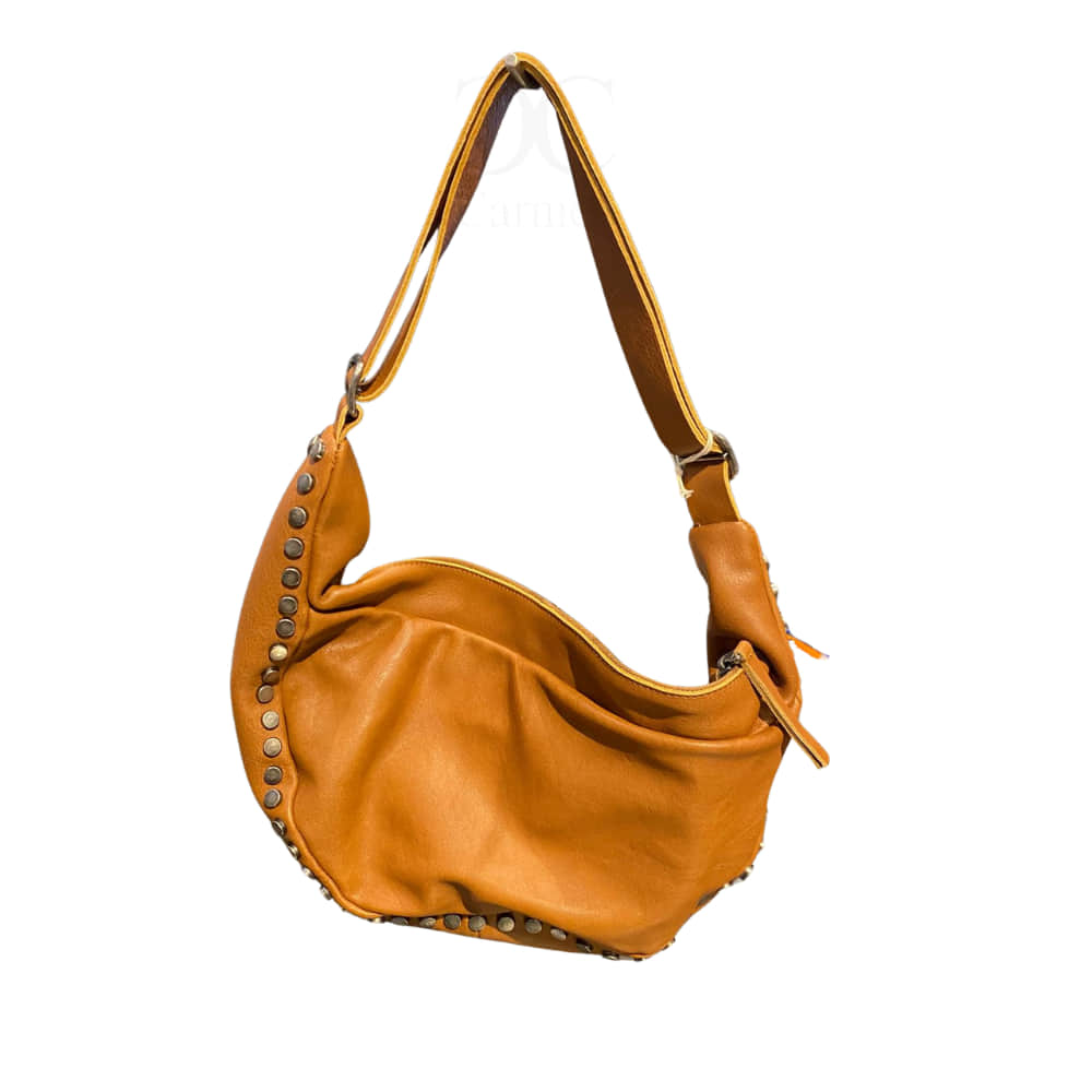 Bolso de hombre en piel cuero con tachuelas BIBA