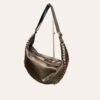 Bolso en piel de hombro con tachuelas negro de BIBA