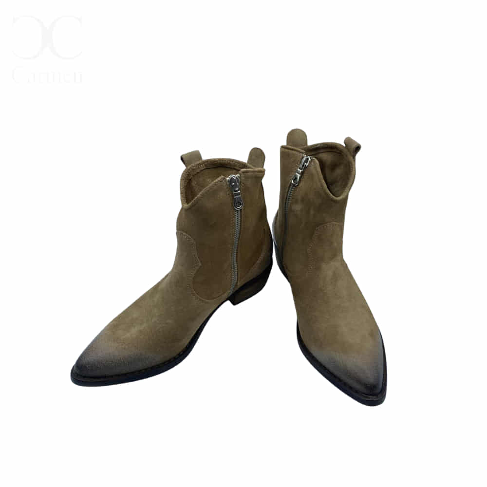 Botin campero en ante Cuero perfil