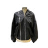 Cazadora Black Urban con cremalleras plata