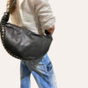 Medida de Bolso de hombro con tachuelas negro BIBA