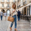 Outfit con bolso Modelo Perkins de BIBA en Cuero