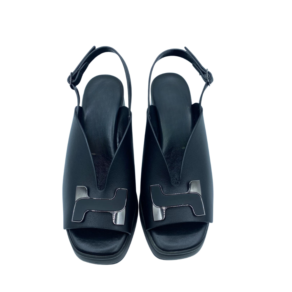 Sandalia Plataforma Negro H frente